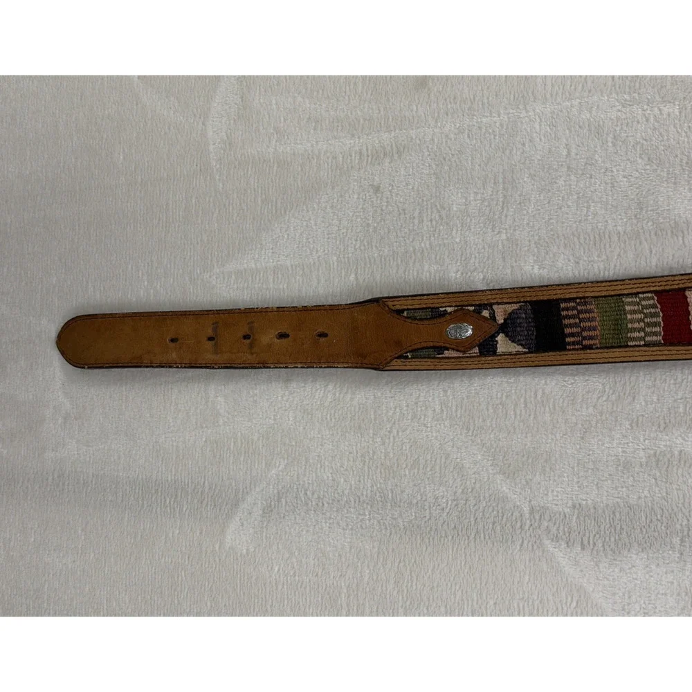 Circle Y Of Yoakum Belt Men's 32 Brown Multicolor Southwestern Leather Western
